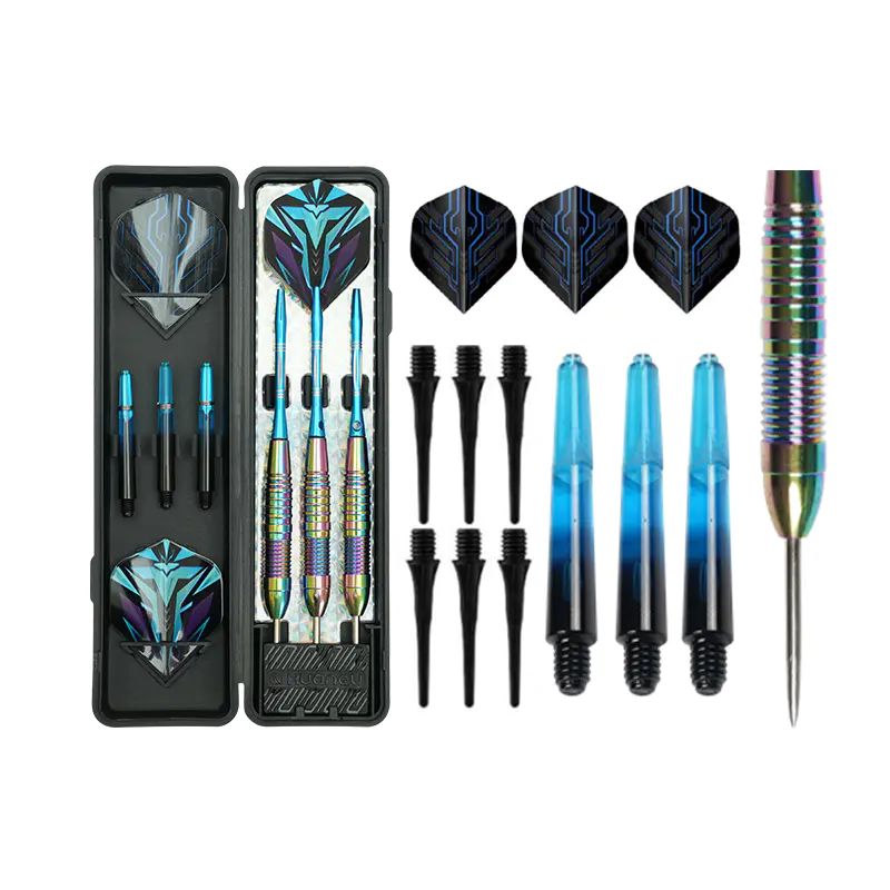 BL-1552 Ensemble de fléchettes professionnelles colorées en acier inoxydable avec aiguille de 20 g