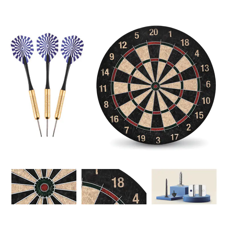 Bl-1819 18 pouces Bristle Dartboard avec anneau numérique imprimé et fléchettes