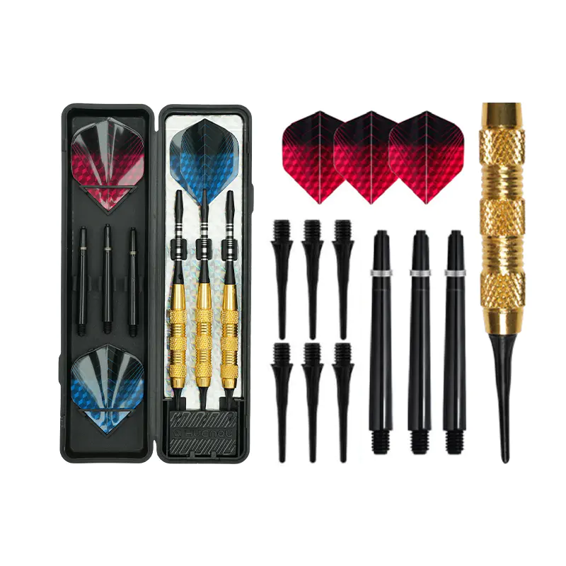 BL-1998 Ensemble de fléchettes dorées durables avec étui et accessoires professionnels