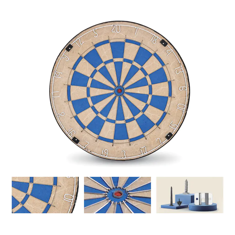 Dartboard professionnel à poils de la série bleue avec conception d'impression spéciale