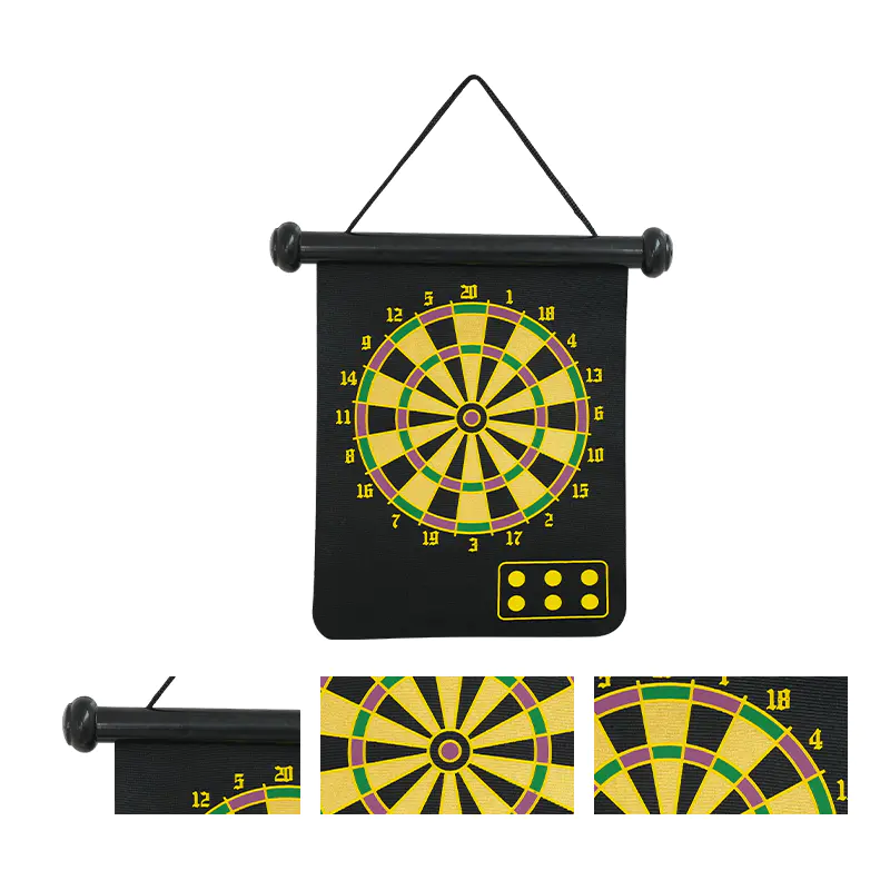 Jeu familial portable en nylon avec jeu de fléchettes magnétiques enroulables Baili